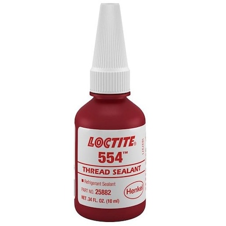 Henkel Thread Sealant, Refrigerant Sealant, Bottle, 10 Ml 554 10ML IDH 231643